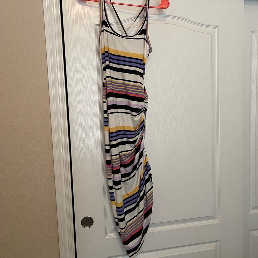 beautiful maxi dress with scrunched side